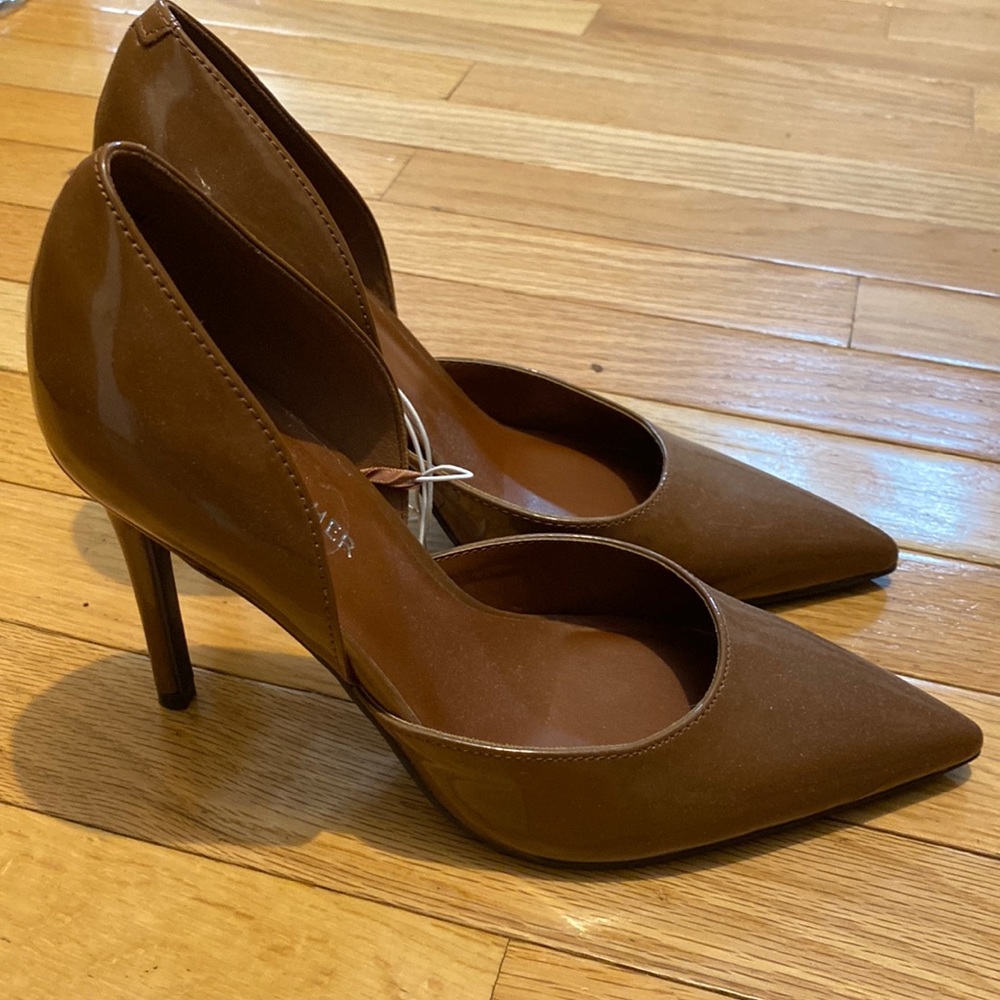 Marc Fisher Patent Chocolate Pumps